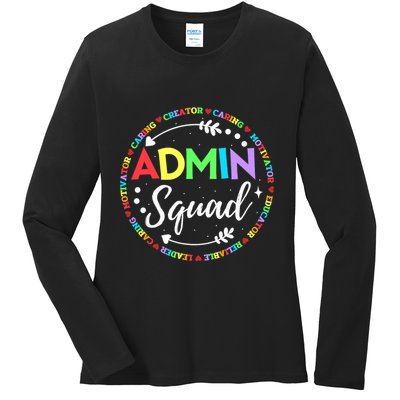 Admin Squad School Assistant Principal Administrator Crew Ladies Long Sleeve Shirt