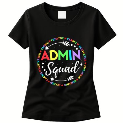 Admin Squad School Assistant Principal Administrator Crew Womens T-Shirt
