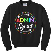 Admin Squad School Assistant Principal Administrator Crew Kids Sweatshirt