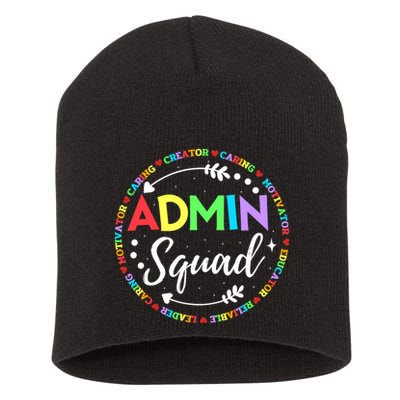 Admin Squad School Assistant Principal Administrator Crew Short Acrylic Beanie