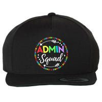 Admin Squad School Assistant Principal Administrator Crew Wool Snapback Cap