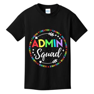 Admin Squad School Assistant Principal Administrator Crew Kids T-Shirt