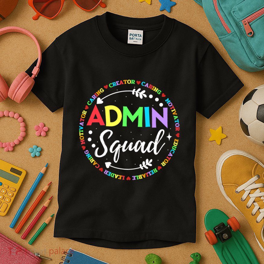 Admin Squad School Assistant Principal Administrator Crew Kids T-Shirt