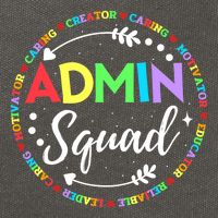 Admin Squad School Assistant Principal Administrator Crew Cotton Canvas Backpack