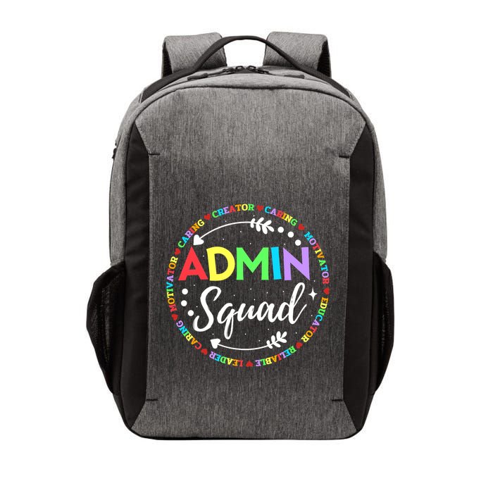 Admin Squad School Assistant Principal Administrator Crew Vector Backpack