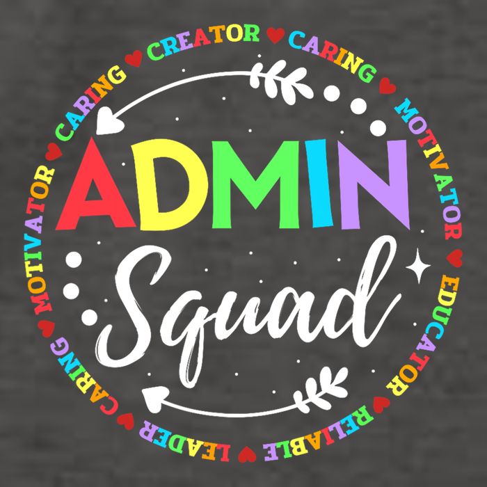 Admin Squad School Assistant Principal Administrator Crew Vector Backpack