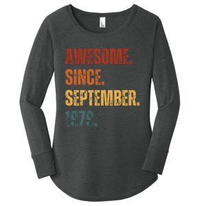 Awesome Since September 1979 44 Years Old Gift 44th Birthday Women's Perfect Tri Tunic Long Sleeve Shirt