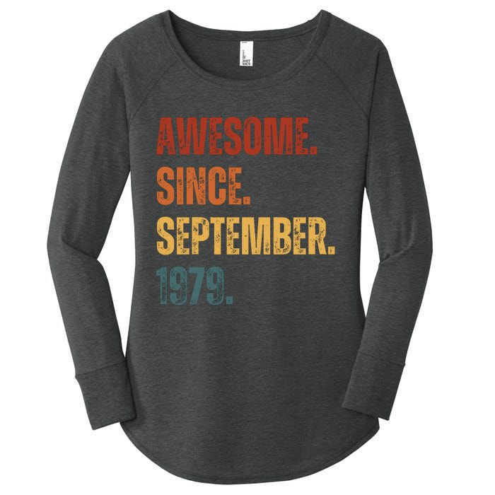 Awesome Since September 1979 44 Years Old Gift 44th Birthday Women's Perfect Tri Tunic Long Sleeve Shirt