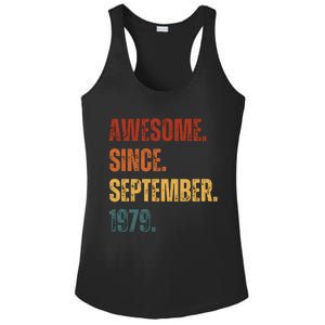 Awesome Since September 1979 44 Years Old Gift 44th Birthday Ladies PosiCharge Competitor Racerback Tank