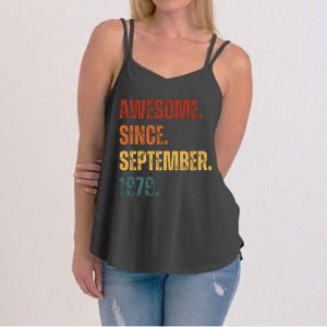 Awesome Since September 1979 44 Years Old Gift 44th Birthday Women's Strappy Tank