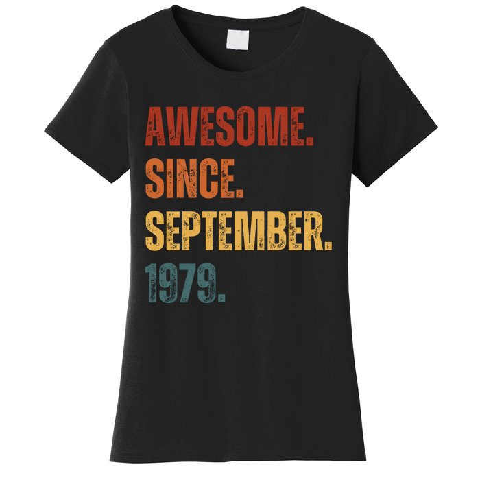 Awesome Since September 1979 44 Years Old Gift 44th Birthday Women's T-Shirt