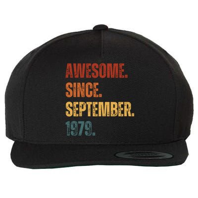 Awesome Since September 1979 44 Years Old Gift 44th Birthday Wool Snapback Cap