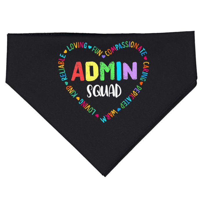 Admin Squad School Assistant Principal Crew Administrator USA-Made Doggie Bandana