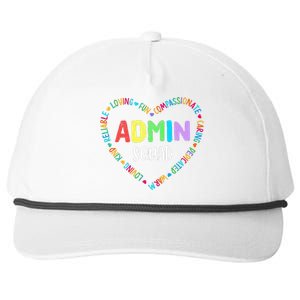 Admin Squad School Assistant Principal Crew Administrator Snapback Five-Panel Rope Hat