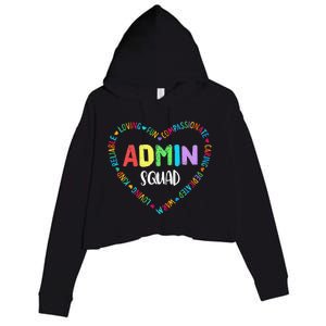 Admin Squad School Assistant Principal Crew Administrator Crop Fleece Hoodie