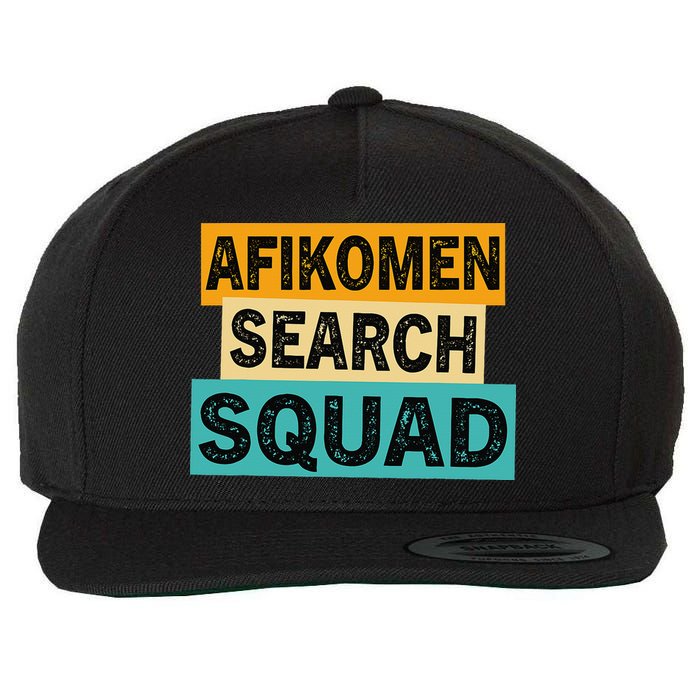 Afikomen Search Squad Funny Seder Passover Wool Snapback Cap