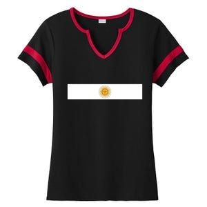 Argentine Simple Stripe Flag Ladies Halftime Notch Neck Tee