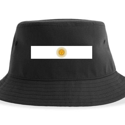 Argentine Simple Stripe Flag Sustainable Bucket Hat
