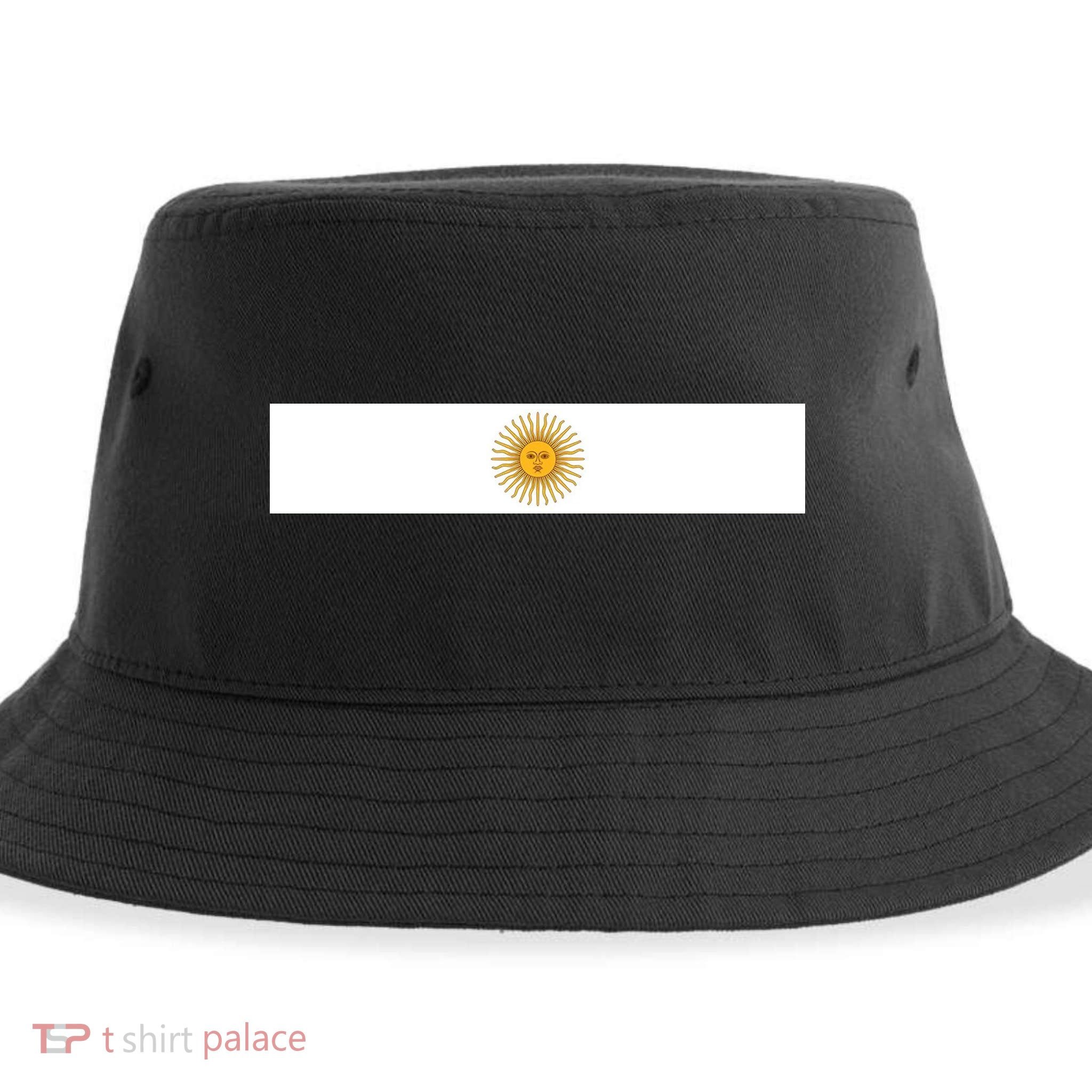 Argentine Simple Stripe Flag Sustainable Bucket Hat