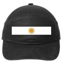 Argentine Simple Stripe Flag 7-Panel Snapback Hat
