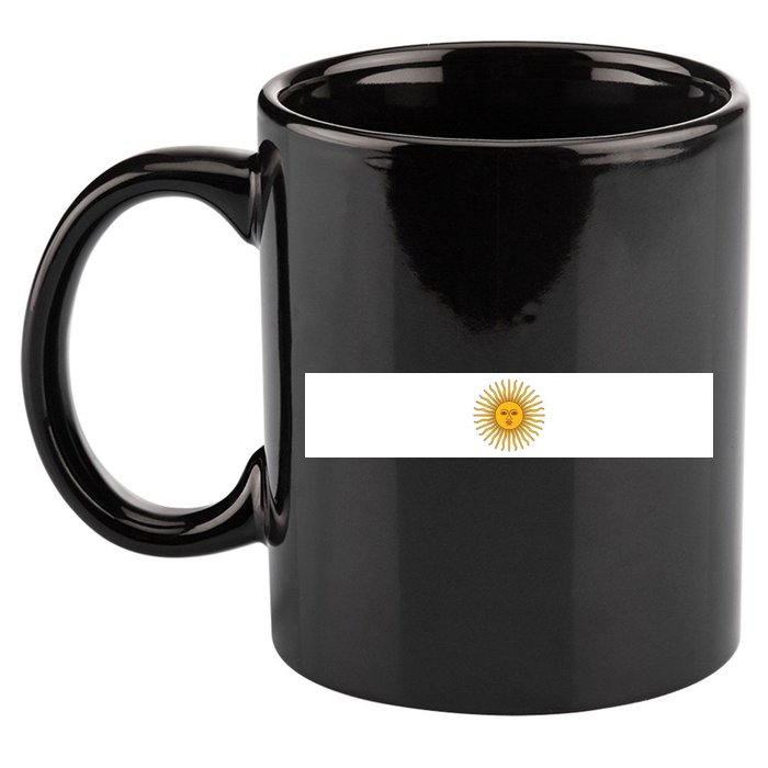 Argentine Simple Stripe Flag 11oz C Handle Ceramic Mug