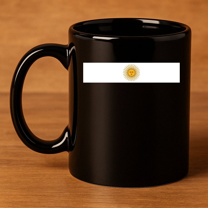Argentine Simple Stripe Flag 11oz C Handle Ceramic Mug