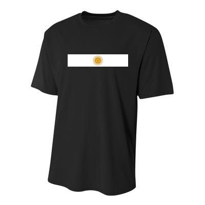 Argentine Simple Stripe Flag Youth Performance Sprint T-Shirt