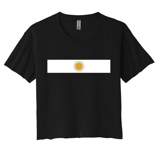 Argentine Simple Stripe Flag Crop Top
