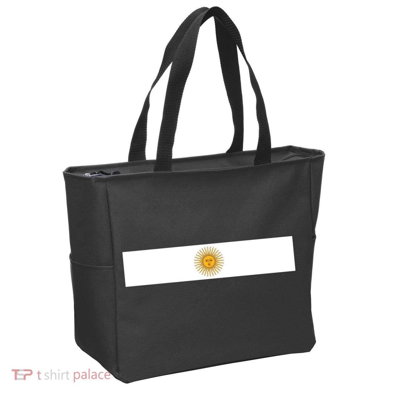 Argentine Simple Stripe Flag Zip Tote Bag
