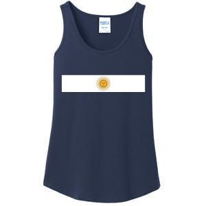 Argentine Simple Stripe Flag Ladies Essential Tank