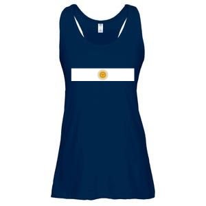 Argentine Simple Stripe Flag Ladies Essential Flowy Tank