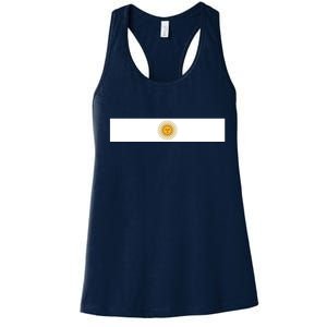 Argentine Simple Stripe Flag Women's Racerback Tank