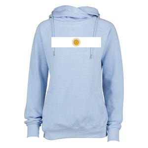 Argentine Simple Stripe Flag Womens Funnel Neck Pullover Hood