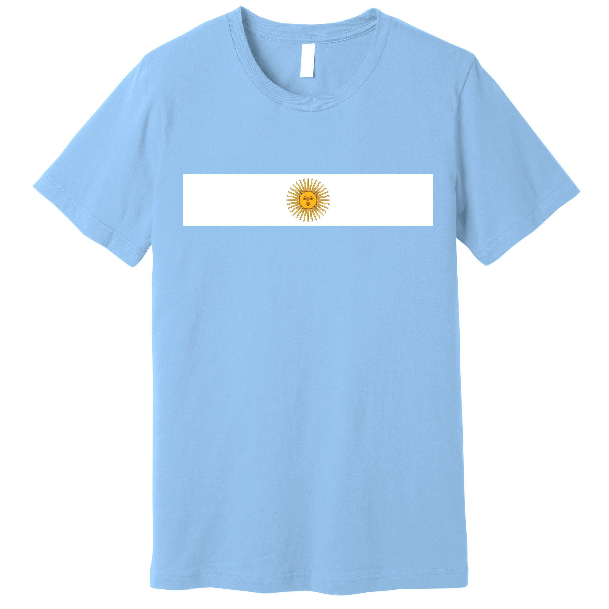 Argentine Simple Stripe Flag Premium T-Shirt