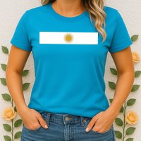 Argentine Simple Stripe Flag Womens T-Shirt