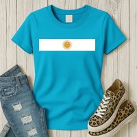 Argentine Simple Stripe Flag Womens T-Shirt