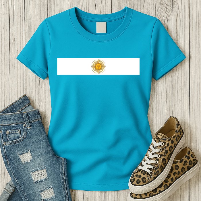 Argentine Simple Stripe Flag Womens T-Shirt