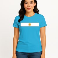 Argentine Simple Stripe Flag Womens T-Shirt