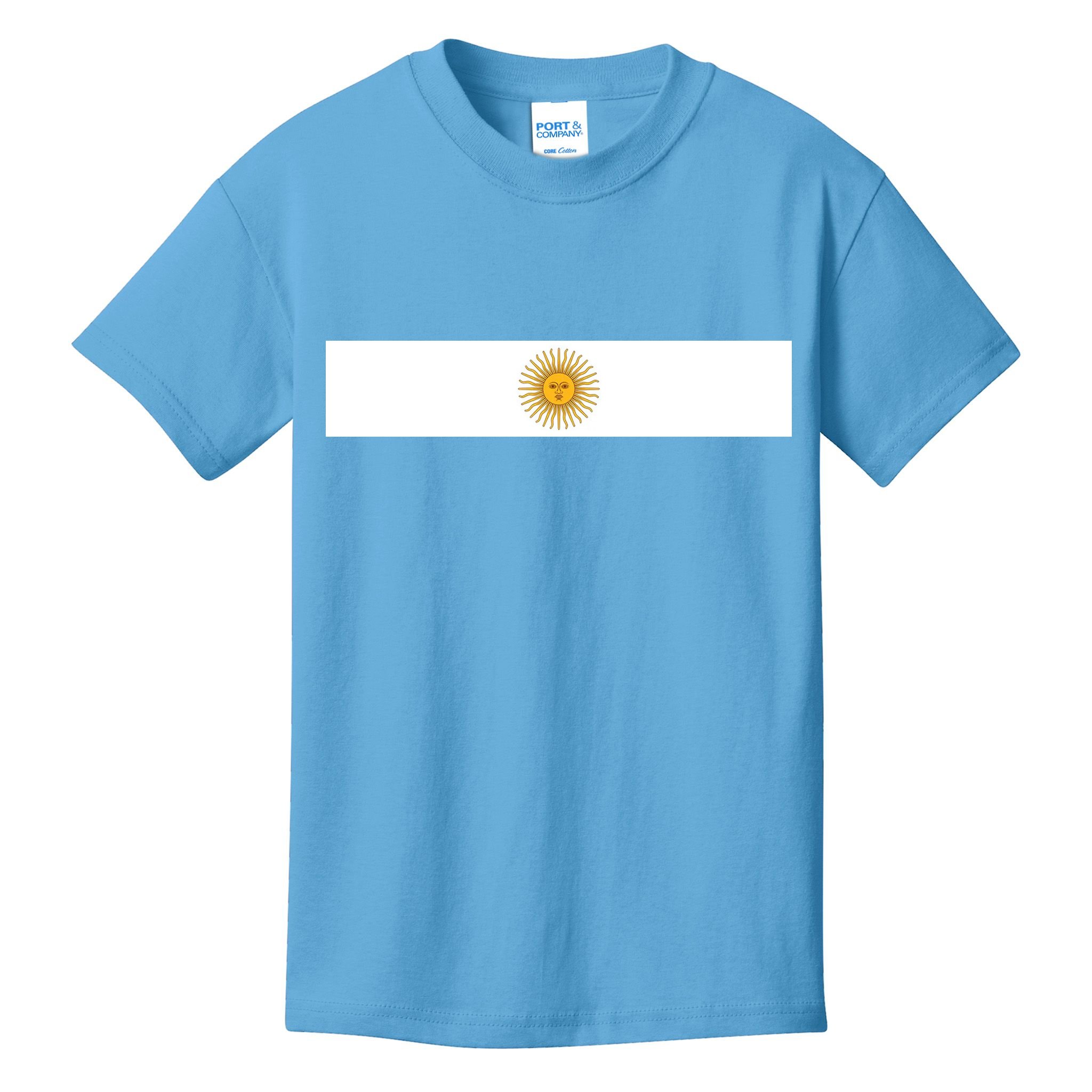 Argentine Simple Stripe Flag Kids T-Shirt
