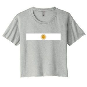 Argentine Simple Stripe Flag Women's Crop Top Tee