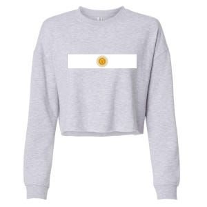 Argentine Simple Stripe Flag Cropped Pullover Crew