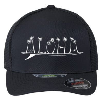 ALOHA Surfboard Surfing Gift Flexfit Unipanel Trucker Cap