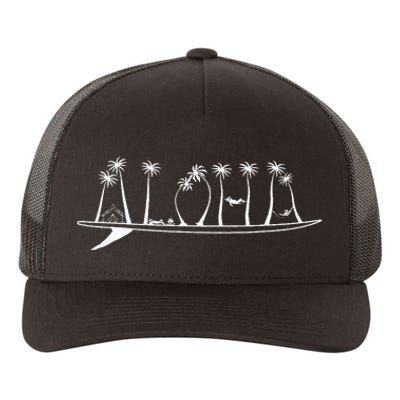 ALOHA Surfboard Surfing Gift Yupoong Adult 5-Panel Trucker Hat