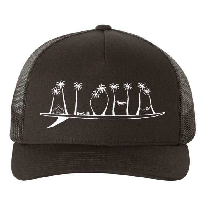 ALOHA Surfboard Surfing Gift Yupoong Adult 5-Panel Trucker Hat