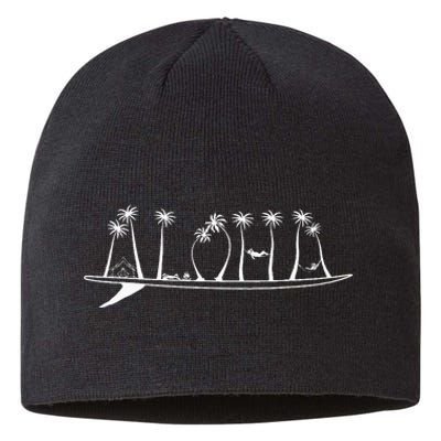 ALOHA Surfboard Surfing Gift Sustainable Beanie