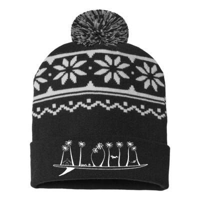 ALOHA Surfboard Surfing Gift USA-Made Snowflake Beanie