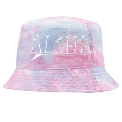 ALOHA Surfboard Surfing Gift Tie-Dyed Bucket Hat