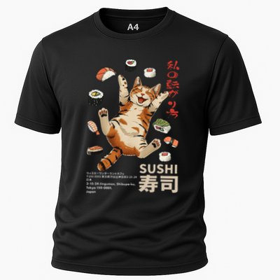 Anime Style Sushi Cat Harajuku Tokyo Japan Cat Cafe Performance Shirt