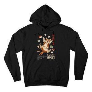 Anime Style Sushi Cat Harajuku Tokyo Japan Cat Cafe Hoodie