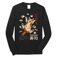 Anime Style Sushi Cat Harajuku Tokyo Japan Cat Cafe Long Sleeve Shirt